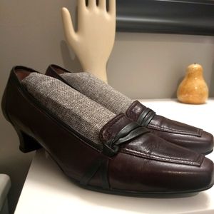 BeaufiFeel Danielle Brown Leather Low Heels 36/ 5.5M EUC